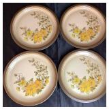 Vintage Tableware Plate Collections - Mikasa Dura Stone Brown Bark & Wallace Heritage Painted Desert Collection Summer Morn