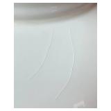 Vintage Milk Glass Measuring Cup with Red Trim and Utility Ware  Pitcher by Knowles China Co.