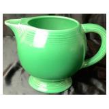 Vintage Homer Laughlin Fiesta Ice Lip Pitcher and Pippin Pottery USA Apple Water Pitcher