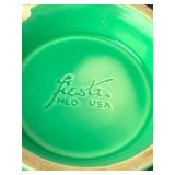 Vintage Homer Laughlin Fiesta Ice Lip Pitcher and Pippin Pottery USA Apple Water Pitcher