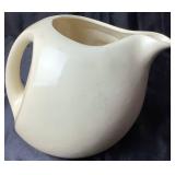 Vintage Homer Laughlin Fiesta Ice Lip Pitcher and Pippin Pottery USA Apple Water Pitcher