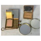 Vintage Vanity Accessories and Avon Bottles plus Vapo-Cresolene Vaporizer Oil Lamp