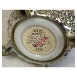 Vintage Vanity Accessories and Avon Bottles plus Vapo-Cresolene Vaporizer Oil Lamp