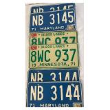 Collection of Vintage License Plates