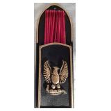 Cast Iron Bundle - Cast Iron Matchstick Holder, Crescent Miniature Stove and Cast Iron Sad Iron Cathedral Trivets