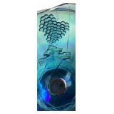 Indiana Glass Co Harvest Glass Blue Iridescent Carnival Glass Pitcher and Goblets Set