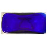 Vintage Blenko #384 Cobalt Blue Double Spout Water Bottle