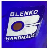 Vintage Blenko #384 Cobalt Blue Double Spout Water Bottle