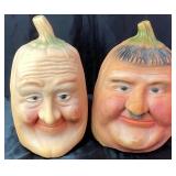 Collectible Stan Laurel and Oliver Hardy Light Up Pumpkins