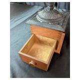 Vintage Kitchen Bundle - Way Rite Kitchen Scale, Cast Iron Coffee Grinder and 10" Red & White Enamelware Bowl