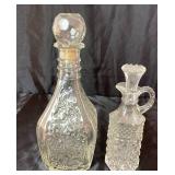 Collection of 2 Decanters and 5 Cruets with Stoppers