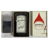 Vintage Lighter Sets -5  Zippo Lighters, Kemco "Four Aces" Bottle Lighter and 1 Baldwin American VIP Lighter