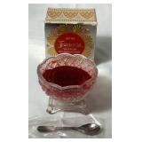 Avon 1876 Cape Cod Collection Candle Holder Wine Goblets and Avon Fostoria Salt Cellar