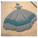 Handmade Oversized Queen Size Sunbonnet Sue Quilt -Double Sided