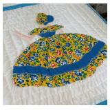 Handmade Oversized Queen Size Sunbonnet Sue Quilt -Double Sided