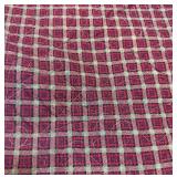 Handmade Twin Size Red Squares Patchwork Quilt