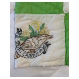 Handmade Twin Size Light Green State Birds Quilt