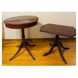 Duncan Phyfe Mahogany Round Table and Maddox Mahogany Accent Table