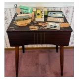 Vintage Kenmore Stylist 86 Model 605 Sewing Table with Accessories