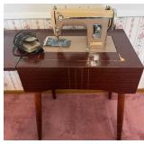 Vintage Kenmore Stylist 86 Model 605 Sewing Table with Accessories