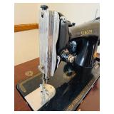 Vintage Singer Sewing Machine Model 66 in Wooden Cabinet