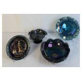 Vintage Fenton, Indiana & Imperial Glass Iridescent Carnival Glass Bundle