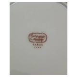 Noritake Tahoe 2585 China Set - White On White Floral Design with Platinum Trim