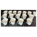 Noritake Tahoe 2585 China Set - White On White Floral Design with Platinum Trim