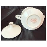 Noritake Tahoe 2585 China Set - White On White Floral Design with Platinum Trim