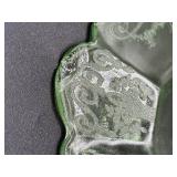 Uranium Glass Collection Lot 2 - Lorian Green Plate and Sugar & Creamer Set