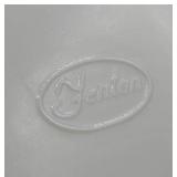 Fenton Art Glass Silver Crest Spanish Lace Ruffled Bowl and Silver Crest Basket