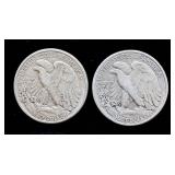 Walking Liberty Half Dollars - 1941 & 1942 - 90% Silver