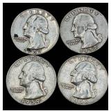 14 Washington Quarters 1953- 1964 - 90% Silver