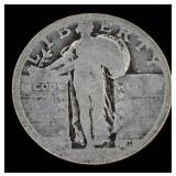 Standing Liberty Quarter and 5 Mercury Dimes (90% Silver)