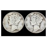 Standing Liberty Quarter and 5 Mercury Dimes (90% Silver)