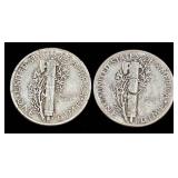 Standing Liberty Quarter and 5 Mercury Dimes (90% Silver)