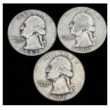 12 Washington Quarters 1937-1952 - 90% Silver