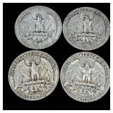 12 Washington Quarters 1937-1952 - 90% Silver