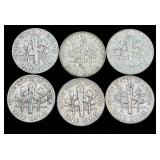 Decade of Dimes 33 dimes from 1950-1959 90% Silver