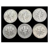 Decade of Dimes 33 dimes from 1950-1959 90% Silver