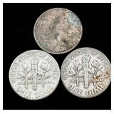 Decade of Dimes 33 dimes from 1950-1959 90% Silver