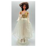 1967 Miss America Barbie and 1980 Rolller Skating Barbie with Walk Lively Barbie Doll Stand