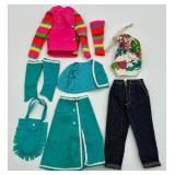 Collection of 2 Malibu Barbies 1966, 1967 and 1 Ken Doll 1968 with Clothing