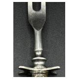 Sterling Silver Bundle of Weighted Candlesticks and Carving Set with Sterling Handles