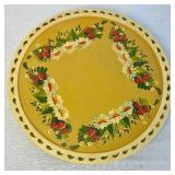 Hand Painted Wooden Lazy Susan, Box Purse and Munising 3-footed Serving Bowl