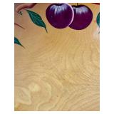 Hand Painted Wooden Lazy Susan, Box Purse and Munising 3-footed Serving Bowl