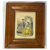 Set of 5 Vintage "La Mode Illustree" Victorian French Fashion Framed Art