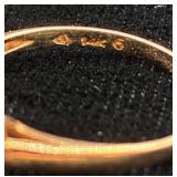 14Kt Gold Ring with Genuine Stones Size 6