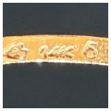 14Kt Gold Ring with Genuine Stones Size 6