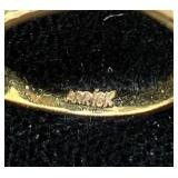 18 Kt Gold Filigree Ring Size 7